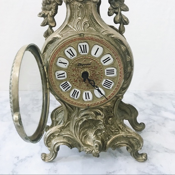 Vintage Accents Vintage Imperial Brass Mantle Clock Candelabras Poshmark